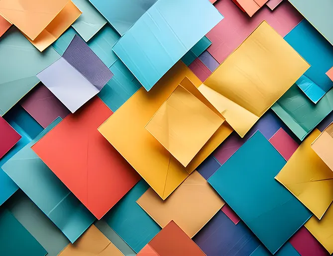 Vibrant coloured paper used for graphic applications